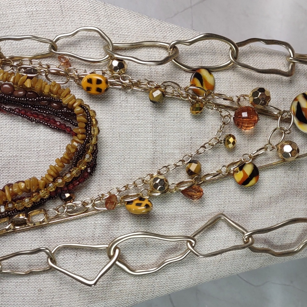 Bold Gold Necklace Bundle 4pc Assortment - image 2